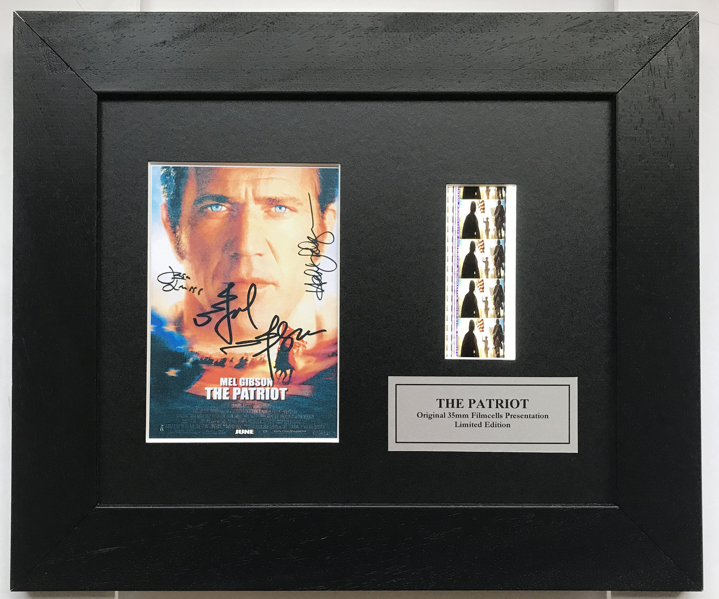 Hand crafted display featuring original film cells for THE PATRIOT fans vSR