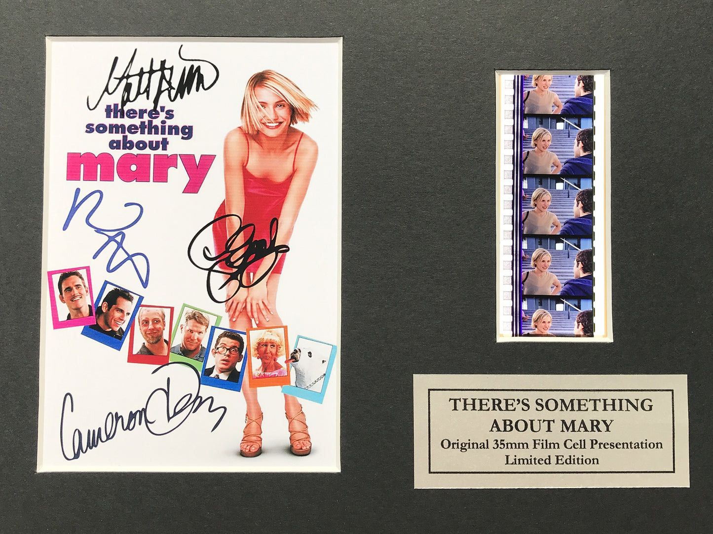 Handmade display inc original film cells for There's Something About Mary fans
