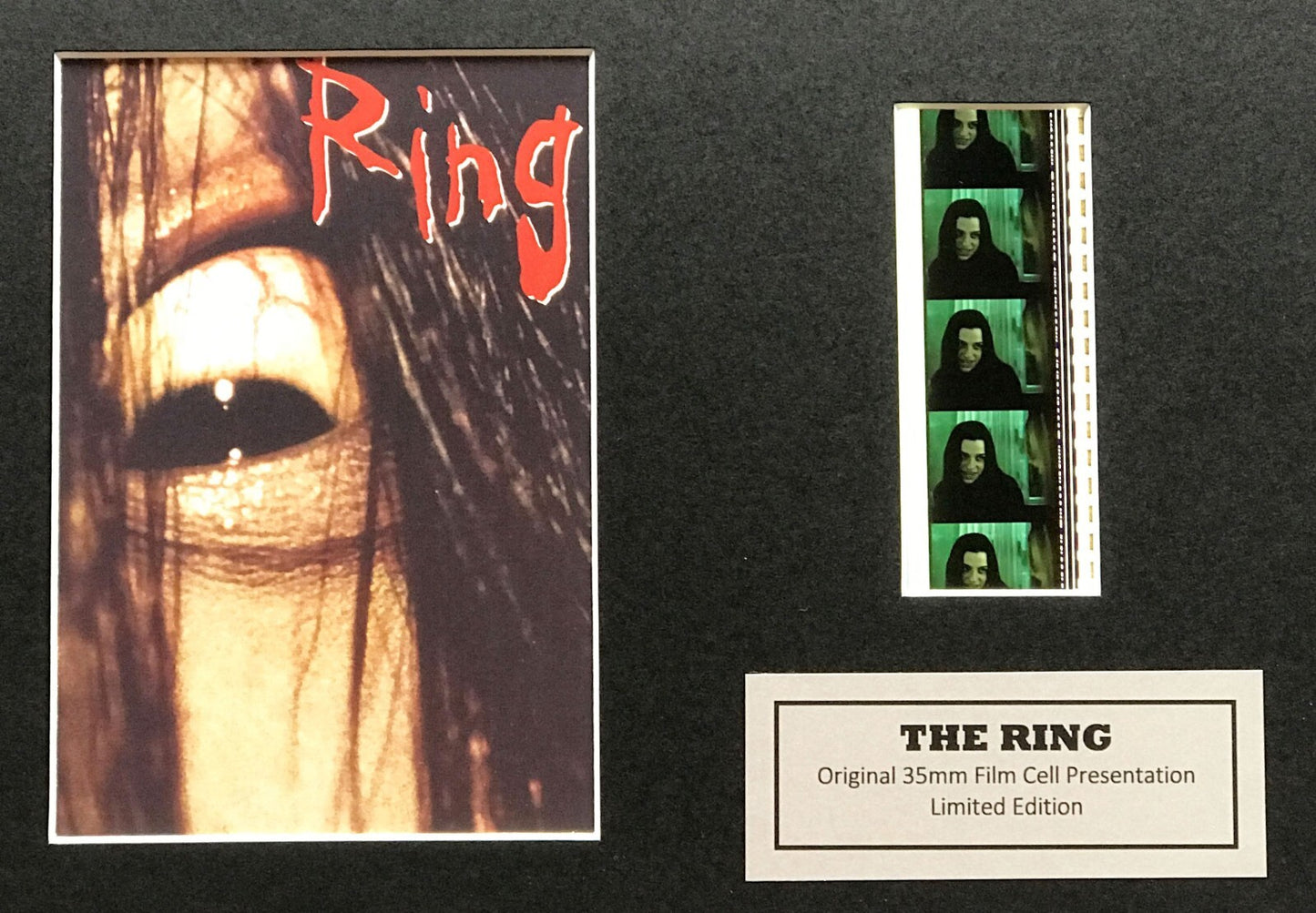 Hand crafted display featuring original 35mm filmcells for THE RING 2002 fans v2