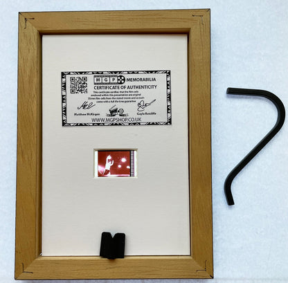 Hand crafted display featuring original Mini 35mm film cell for RAGING BULL fans