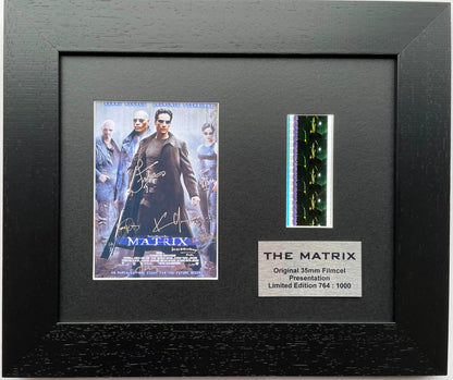 Handmade display featuring original 35mm filmcells for THE MATRIX fans + COA vSR