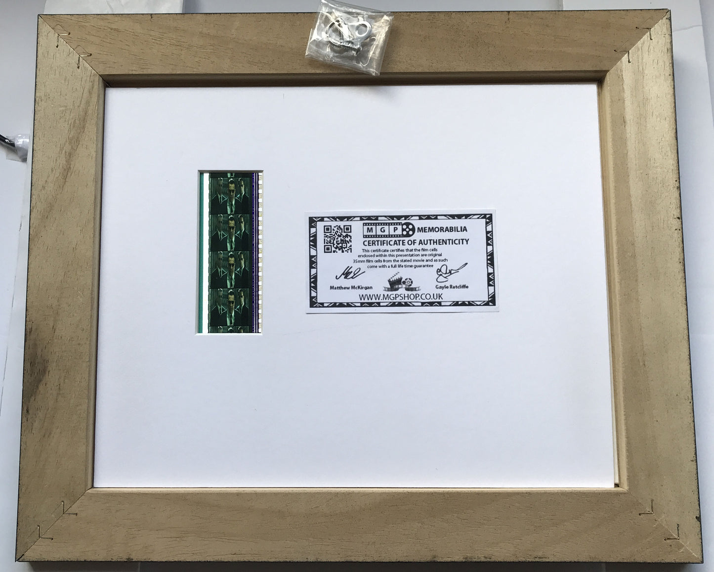 Handmade display featuring original 35mm film cells for THE MATRIX RELOADED fans