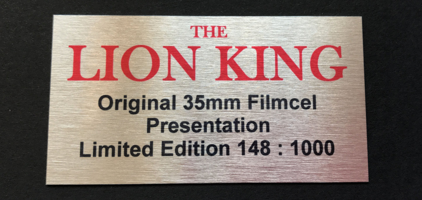 THE LION KING Original 35mm Film Cells set within Quality Wood Frame + COA v2