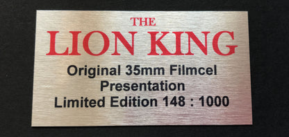 THE LION KING Original 35mm Film Cells set within Quality Wood Frame + COA v2