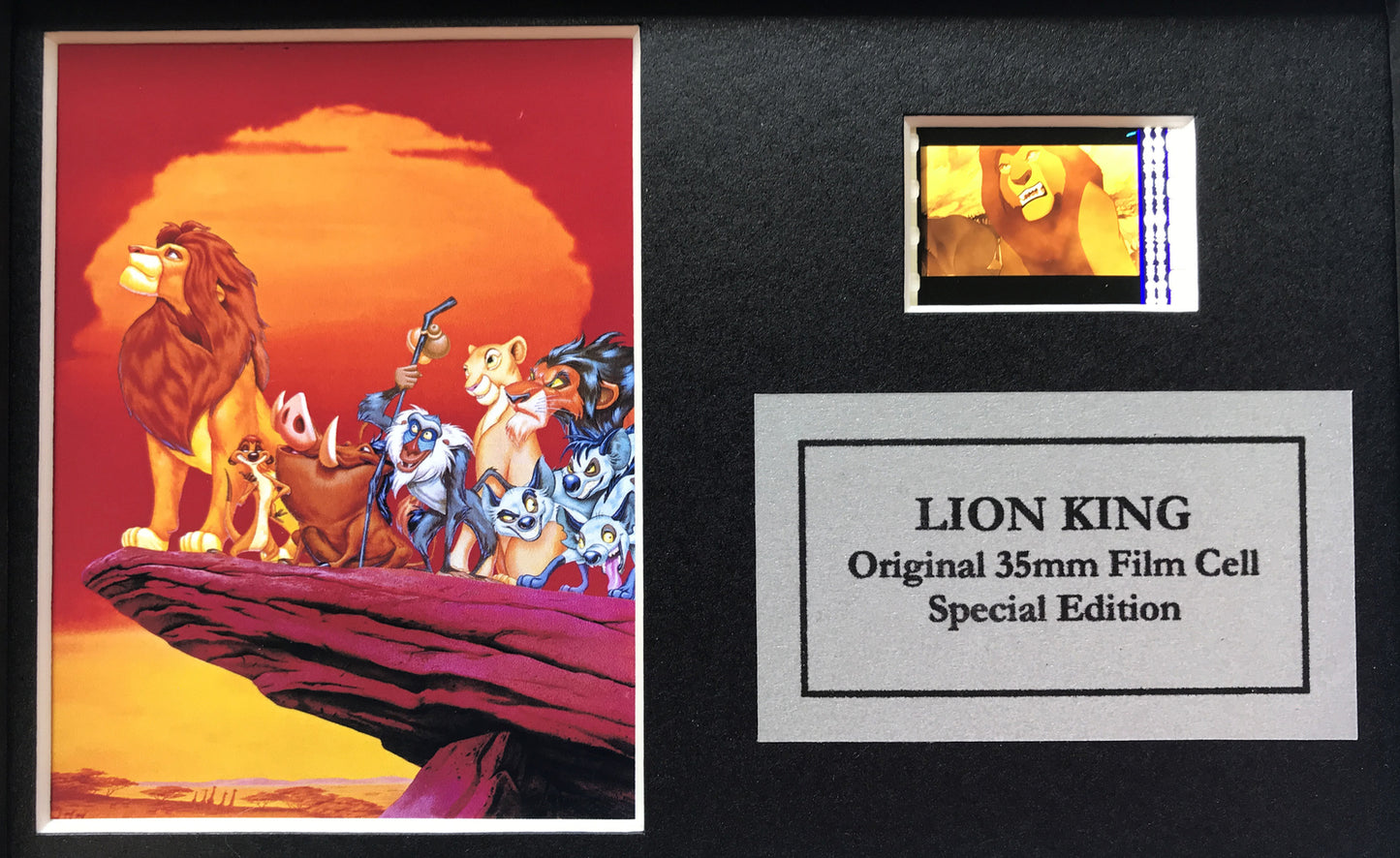 THE LION KING Original Mini 35mm Film Cells set within Quality Wood Frame + COA