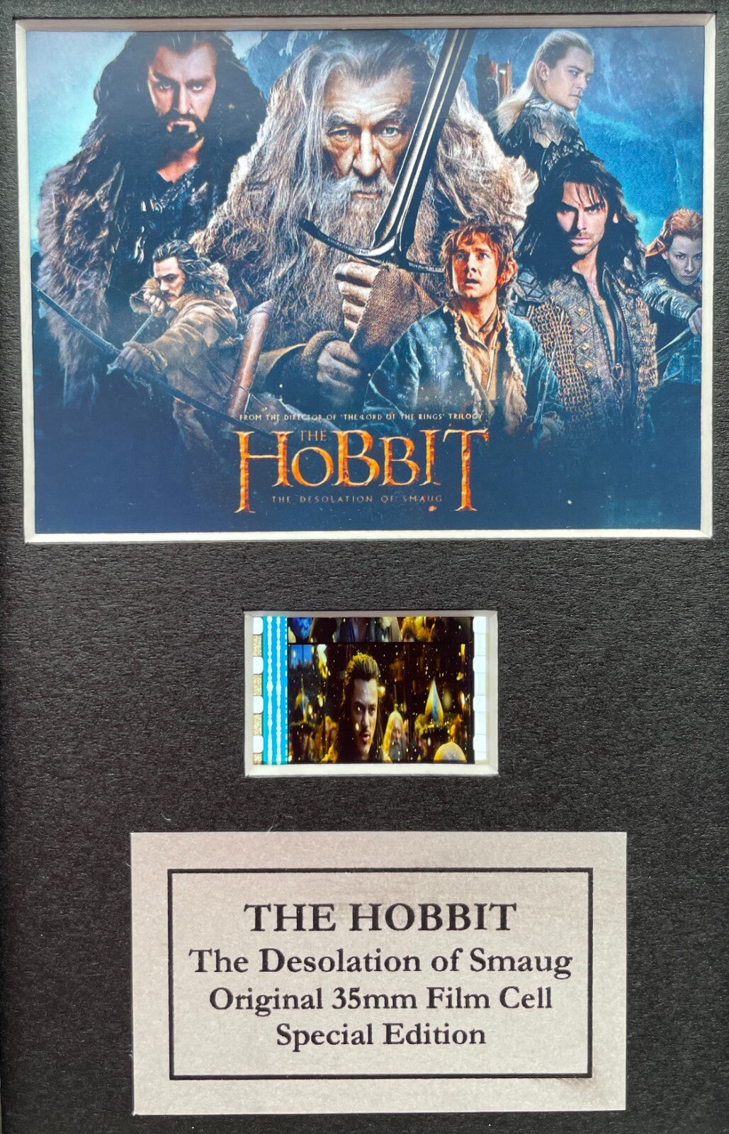 Hand crafted display featuring original Mini filmcells for The Hobbit fans vTDOS