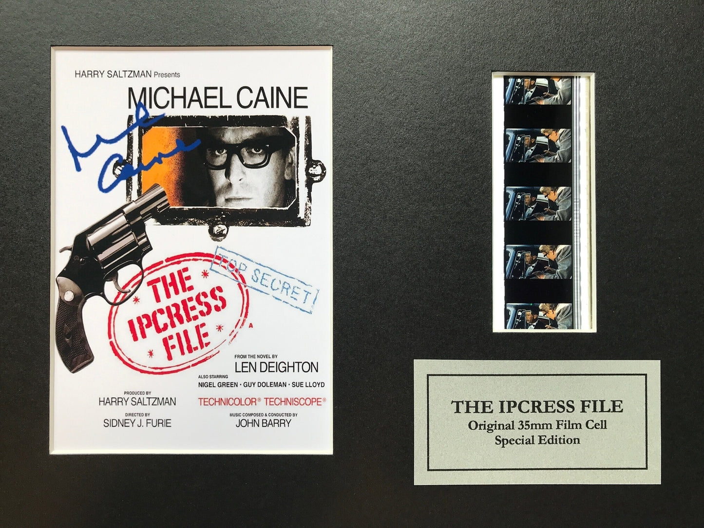 Hand crafted display featuring original film cells for THE IPCRESS FILE fans vSR