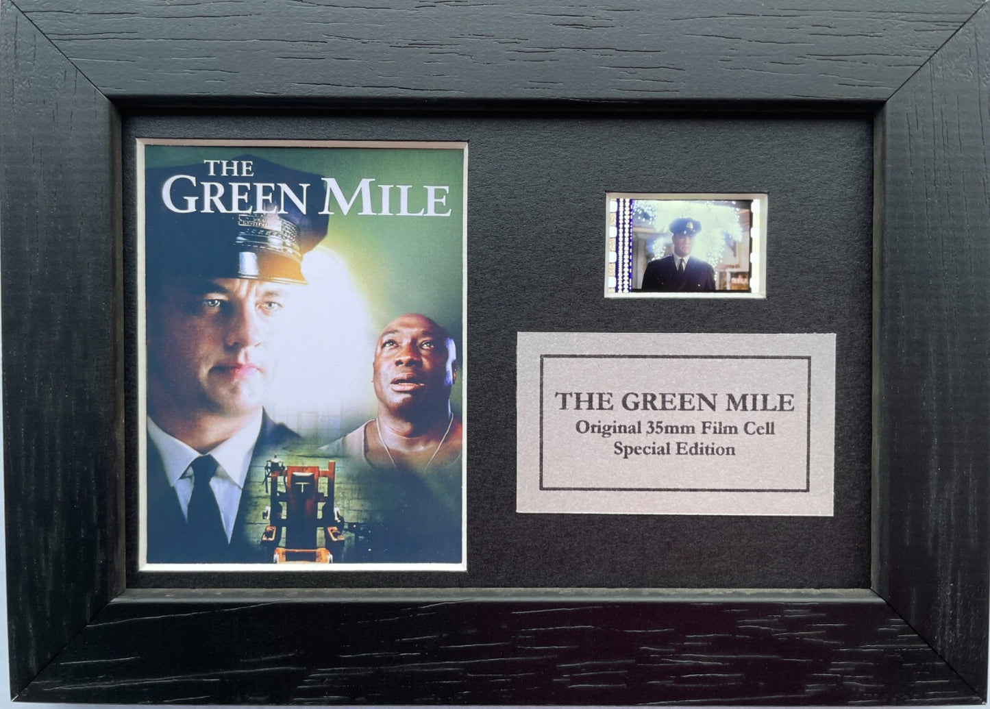 Handmade display featuring original Mini 35mm film cells for THE GREEN MILE fans