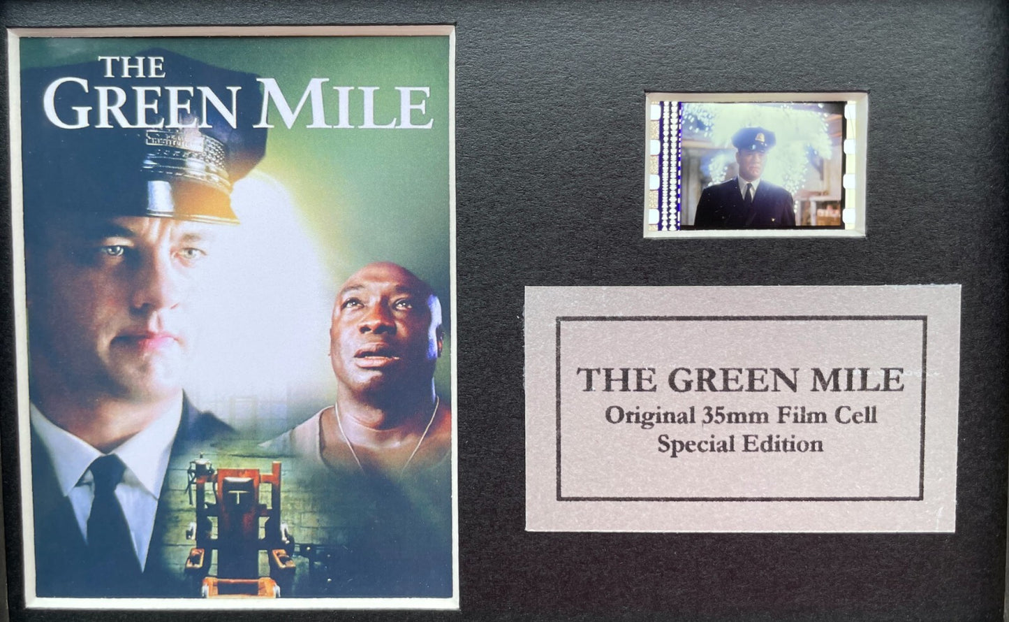 Handmade display featuring original Mini 35mm film cells for THE GREEN MILE fans