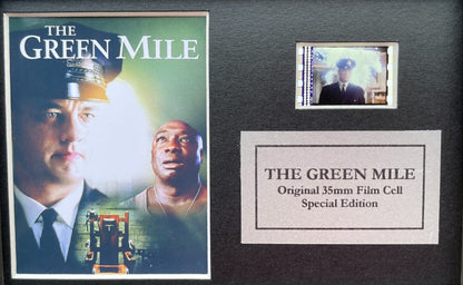 Handmade display featuring original Mini 35mm film cells for THE GREEN MILE fans