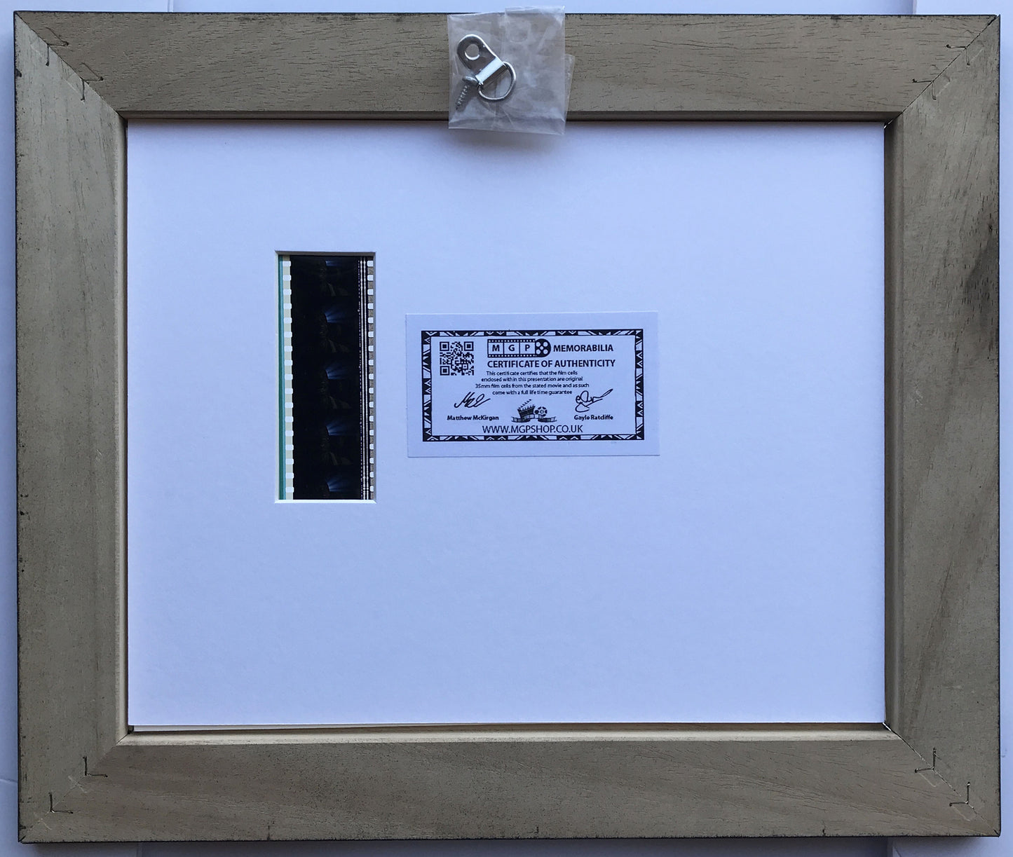 Hand crafted display featuring original 35mm film cells for THE GREEN MILE fans