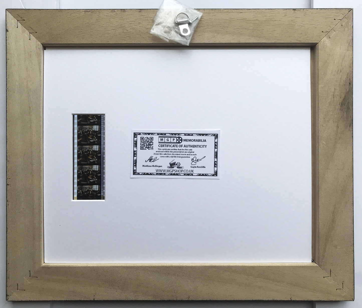 Hand crafted display featuring original 35mm film cells for THE FACULTY fans