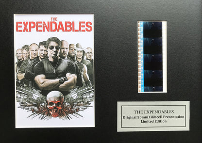 Hand crafted display featuring original 35mm film cells for THE EXPENDABLES fan