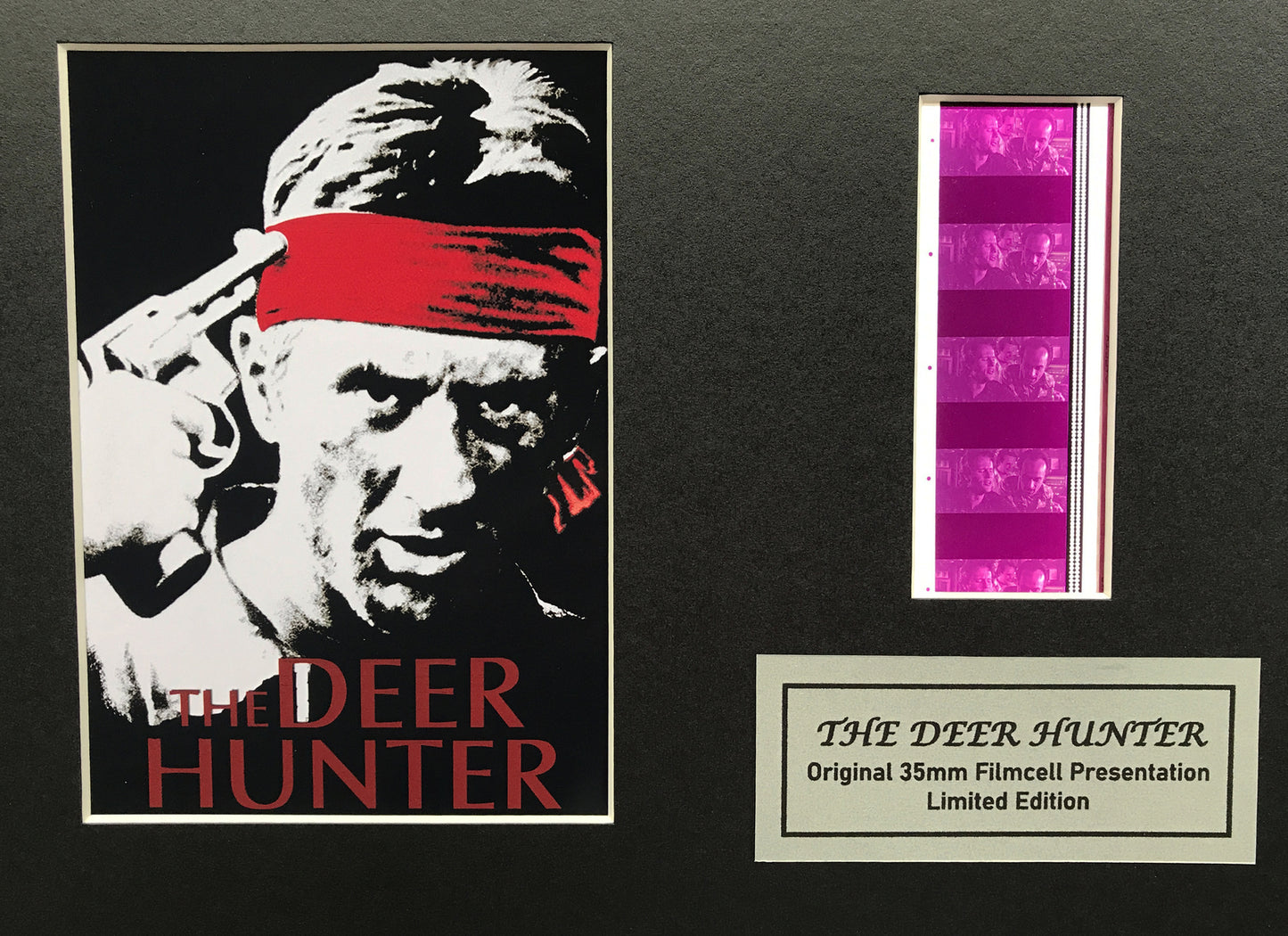 Hand crafted display featuring original film cells for a The DEER HUNTER fan v2