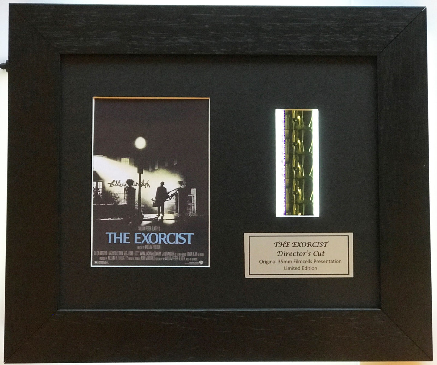Handmade display featuring original film cells for THE EXORCIST 1973 fans vSR
