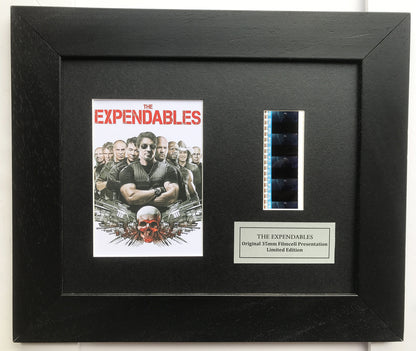 Hand crafted display featuring original 35mm film cells for THE EXPENDABLES fan