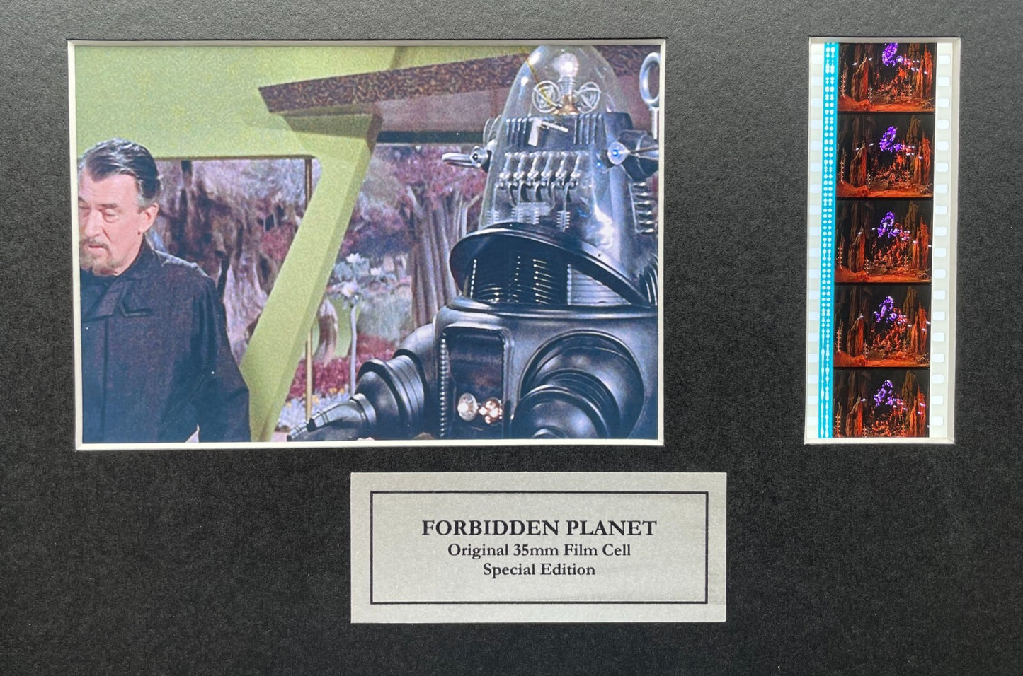 Hand crafted display featuring original film cells for FORBIDDEN PLANET fans v2