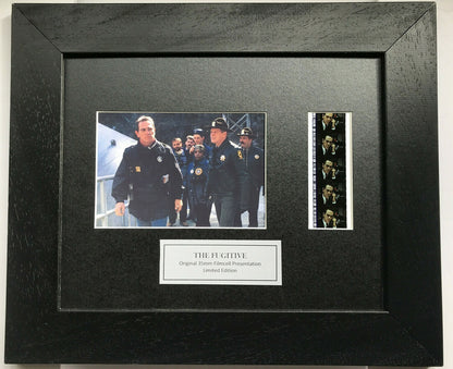 Hand crafted display featuring original 35mm film cells for THE FUGITIVE fans v1