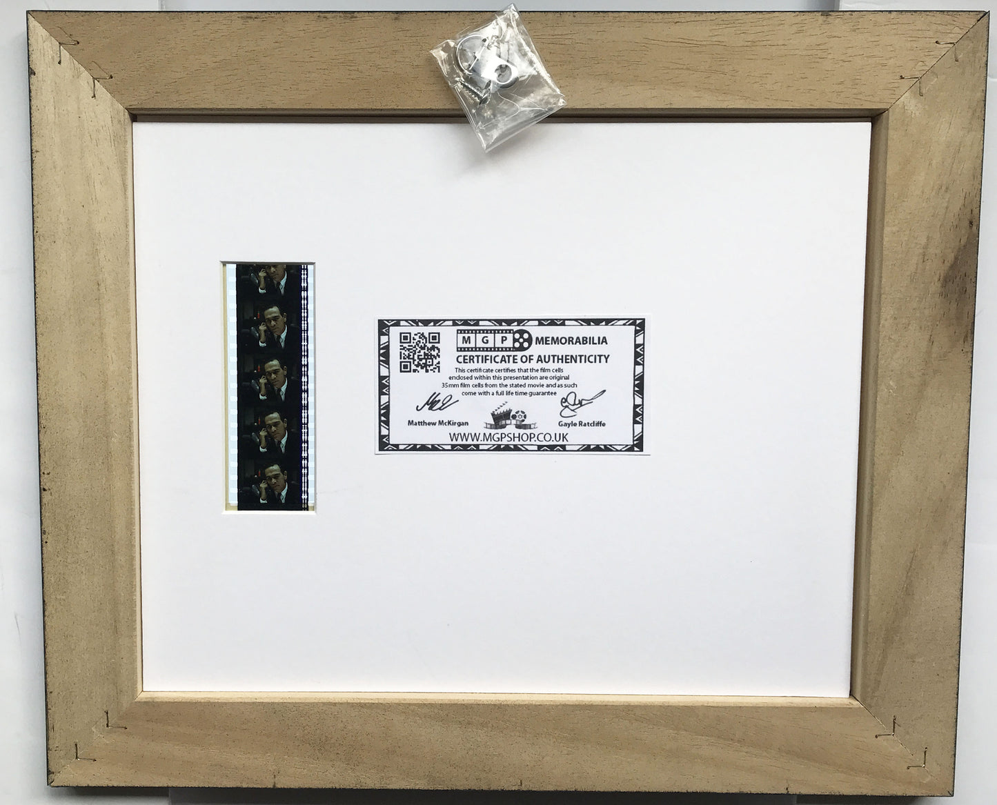 Hand crafted display featuring original 35mm film cells for THE FUGITIVE fans v1