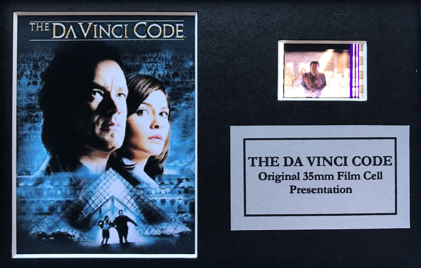 Handmade display with original Mini 35mm filmcells for The Da Vinci Code fans