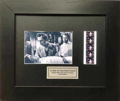 The CURSE of FRANKENSTEIN Original 35mm Film Cells set within Quality Wood Frame