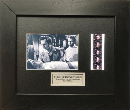 The CURSE of FRANKENSTEIN Original 35mm Film Cells set within Quality Wood Frame