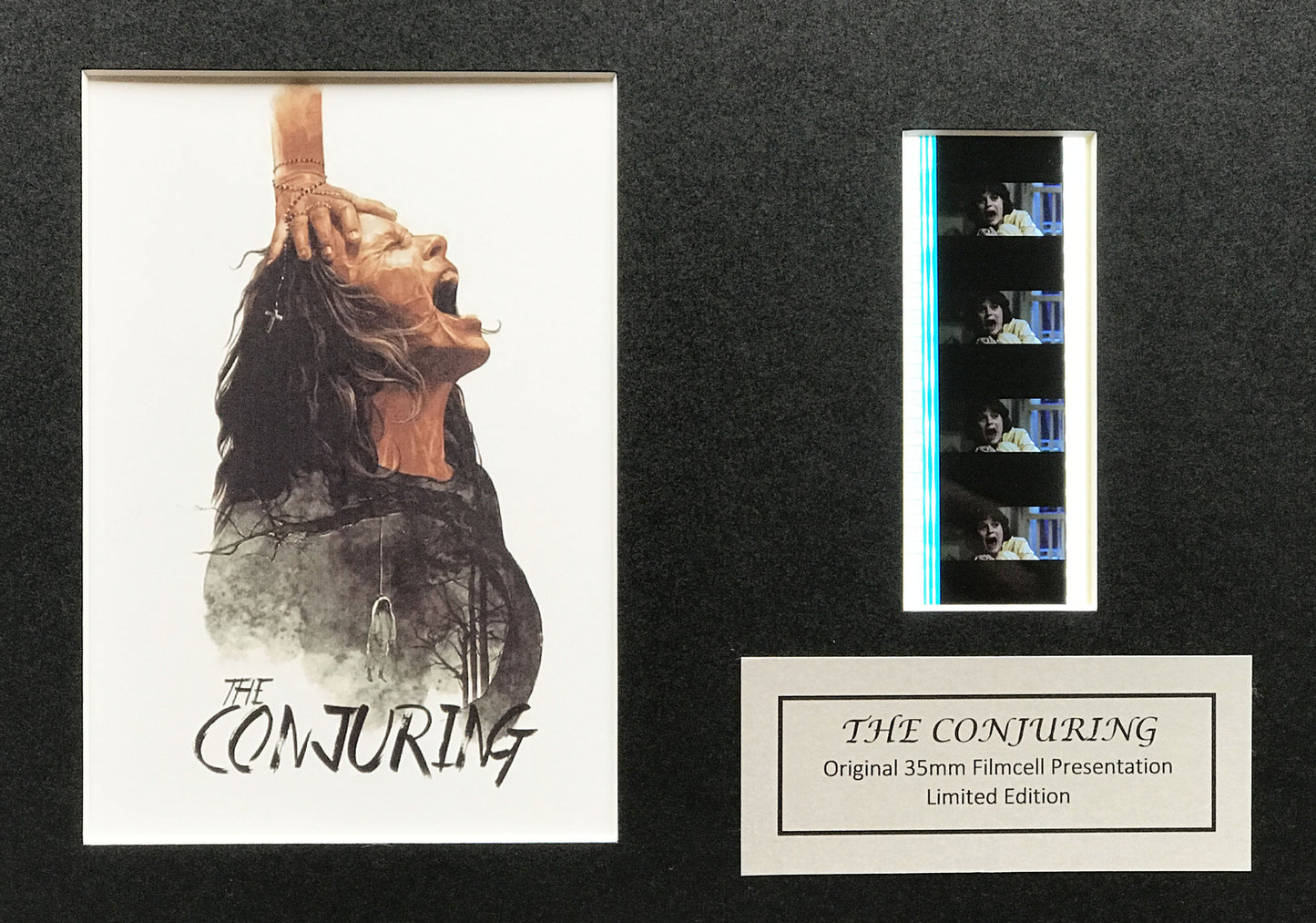 Hand crafted display featuring original 35mm filmcells for THE CONJURING fans v2