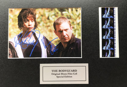 Handmade display featuring original 35mm film cells for THE BODYGUARD fans vSR