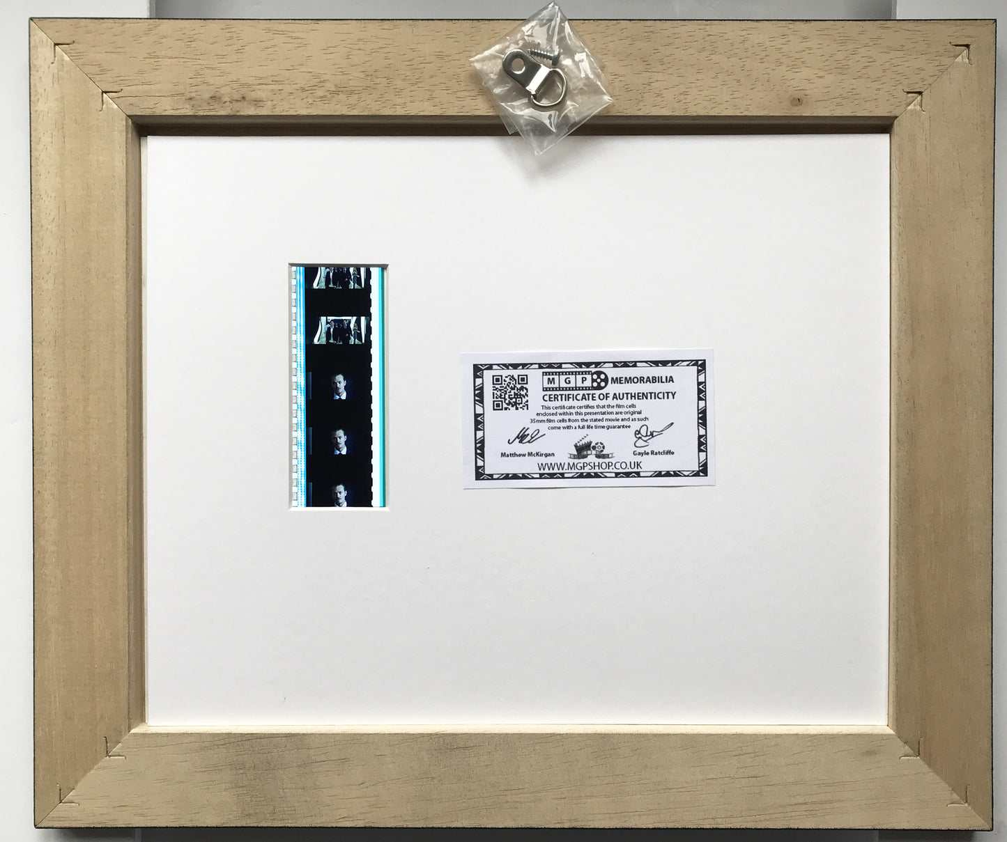 Hand crafted display featuring original 35mm filmcells for THE DARKEST HOUR fans