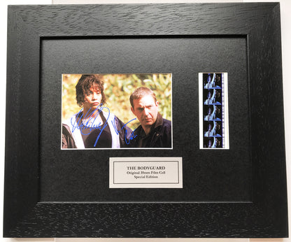Handmade display featuring original 35mm film cells for THE BODYGUARD fans vSR