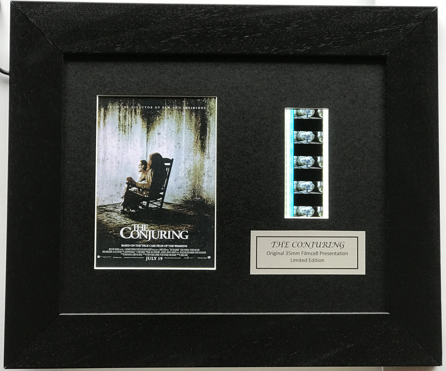 Hand crafted display featuring original film cells for THE CONJURING fans v1