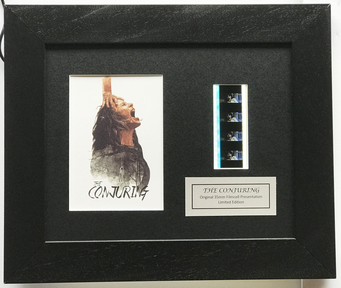 Hand crafted display featuring original 35mm filmcells for THE CONJURING fans v2