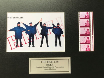 The Beatles HELP Original 35mm Film Cells set in Quality Wood Frame + COA