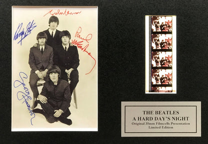 Handmade display inc original film cells for The Beatles A HARD DAY'S NIGHT fans
