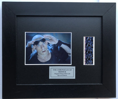 Hand crafted display inc original film cells for The CHRONICLES Of RIDDICK fans