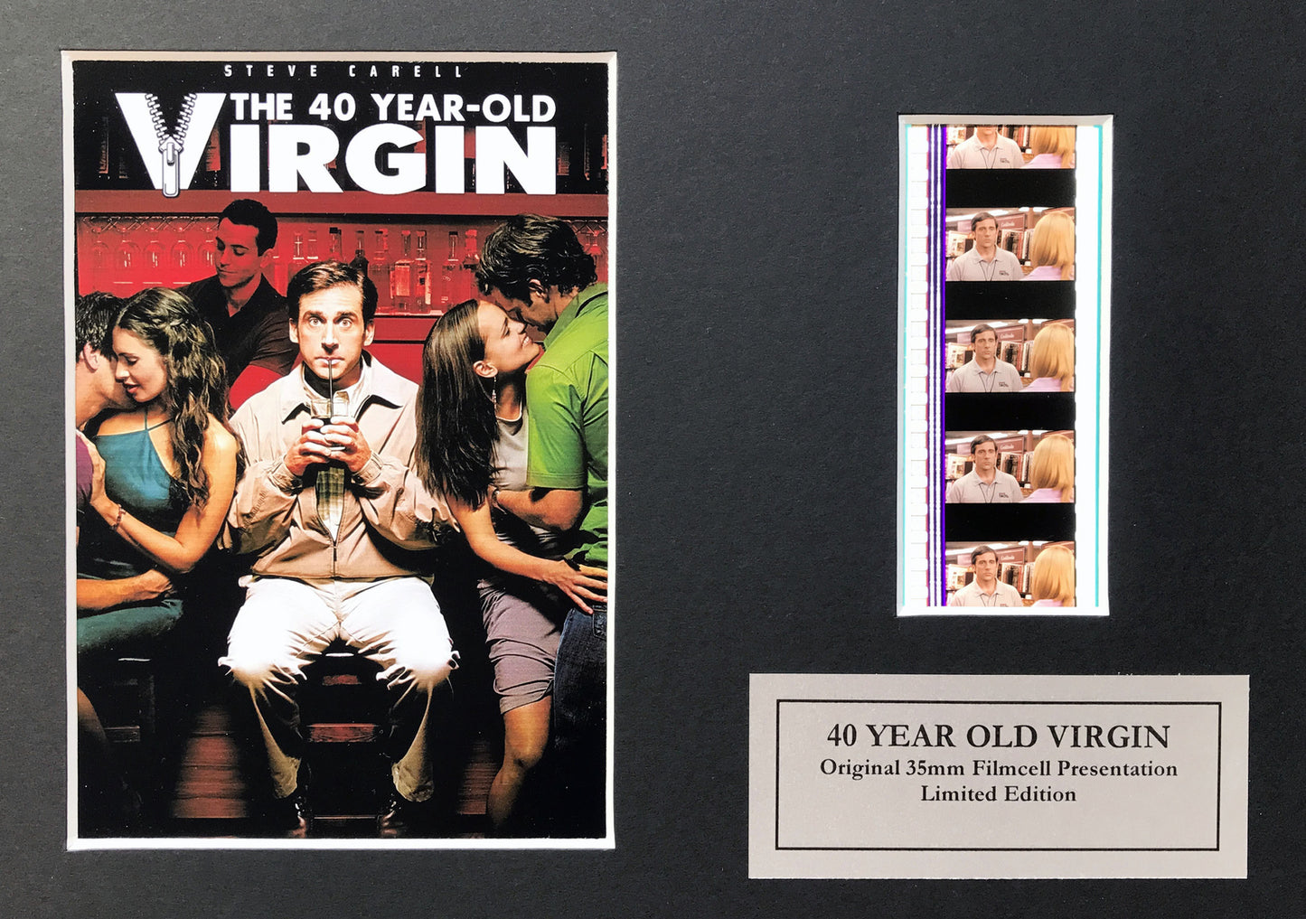 Hand crafted display inc original 35mm filmcells for The 40-YEAR-OLD VIRGIN fans