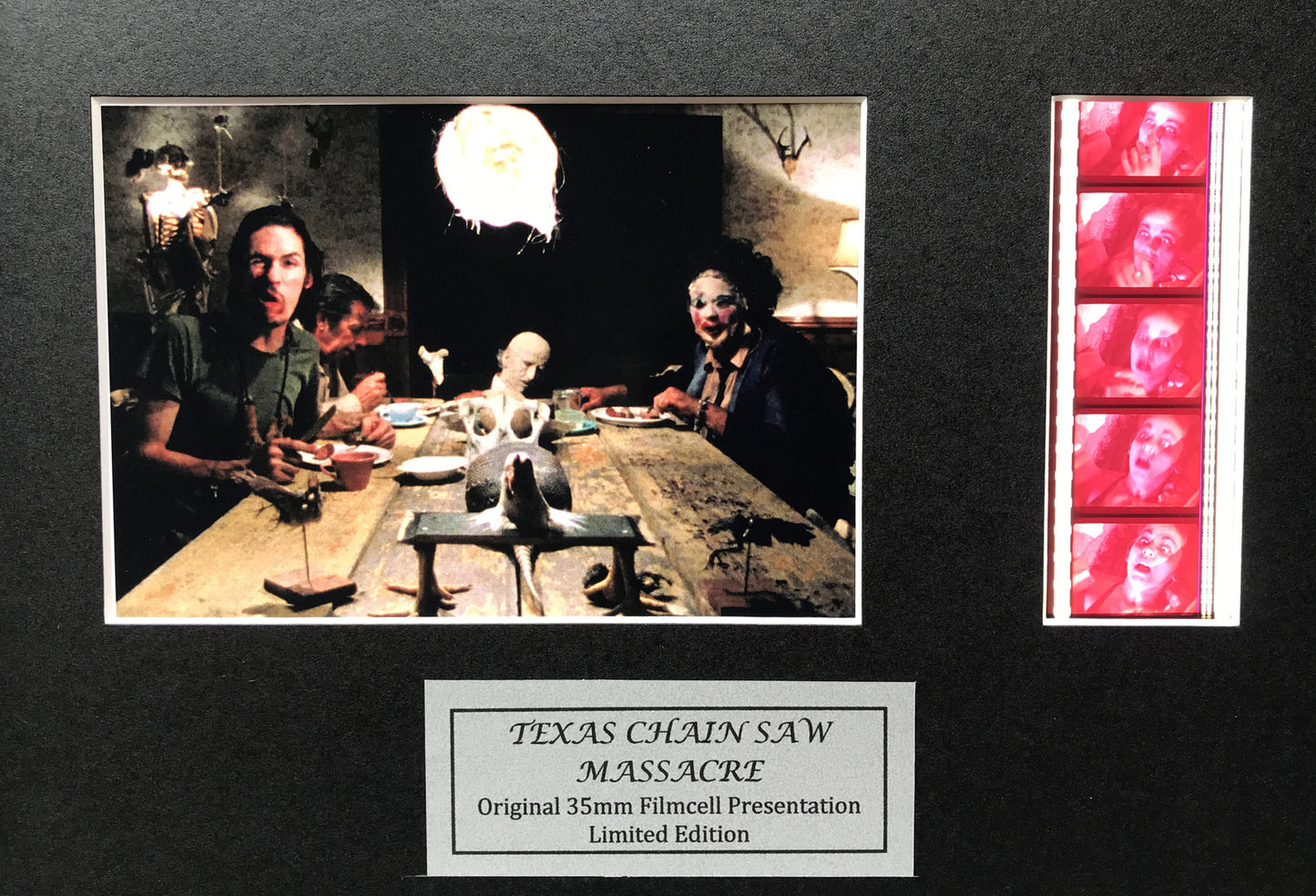 Handmade display inc original film cells for The TEXAS CHAINSAW MASSACRE fans