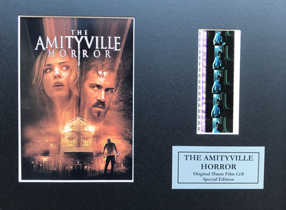 Hand crafted display featuring original filmcells for THE AMITYVILLE HORROR fans