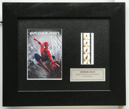 Handmade display featuring original 35mm film cells for a Spider-Man  fan + COA v1