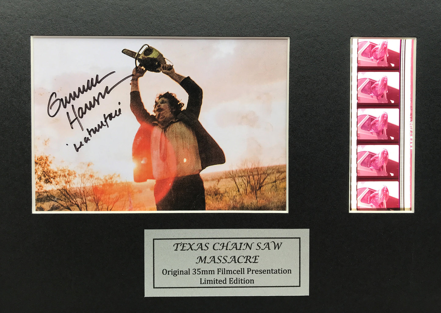 Handmade display inc original film cells for a Texas Chain Saw Massacre fan vSRG