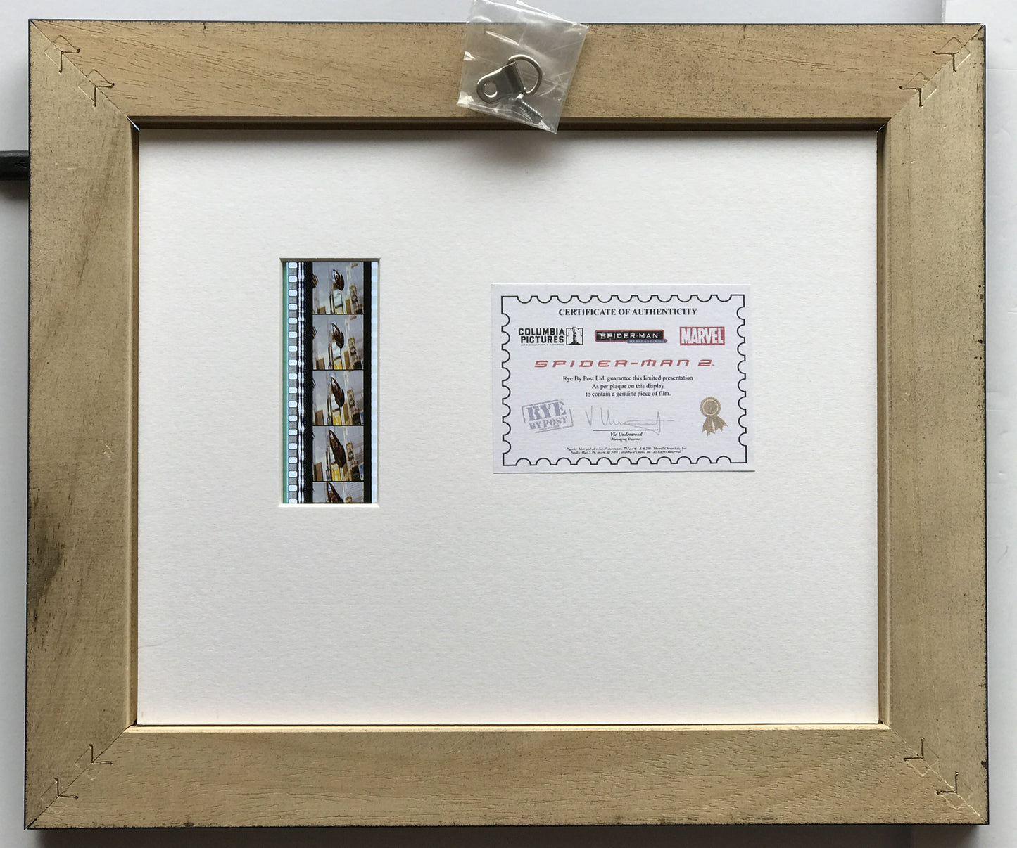 Handmade display featuring original 35mm film cells for a Spider-Man  fan + COA v1