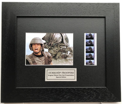 STARSHIP TROOPERS Original 35mm Film Cells set in Quality Wood Frame + COA v2