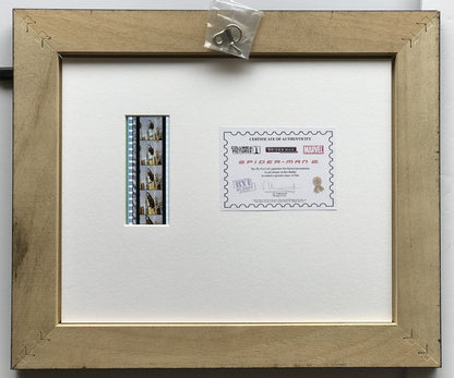 Handmade display featuring original 35mm film cells for a Spider-Man  fan + COA v1