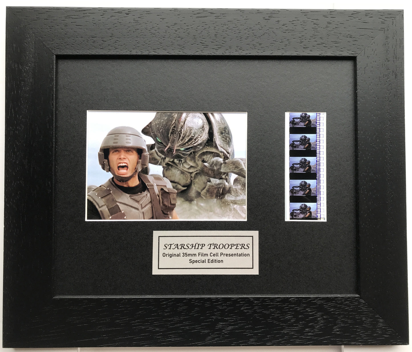 STARSHIP TROOPERS Original 35mm Film Cells set in Quality Wood Frame + COA v2