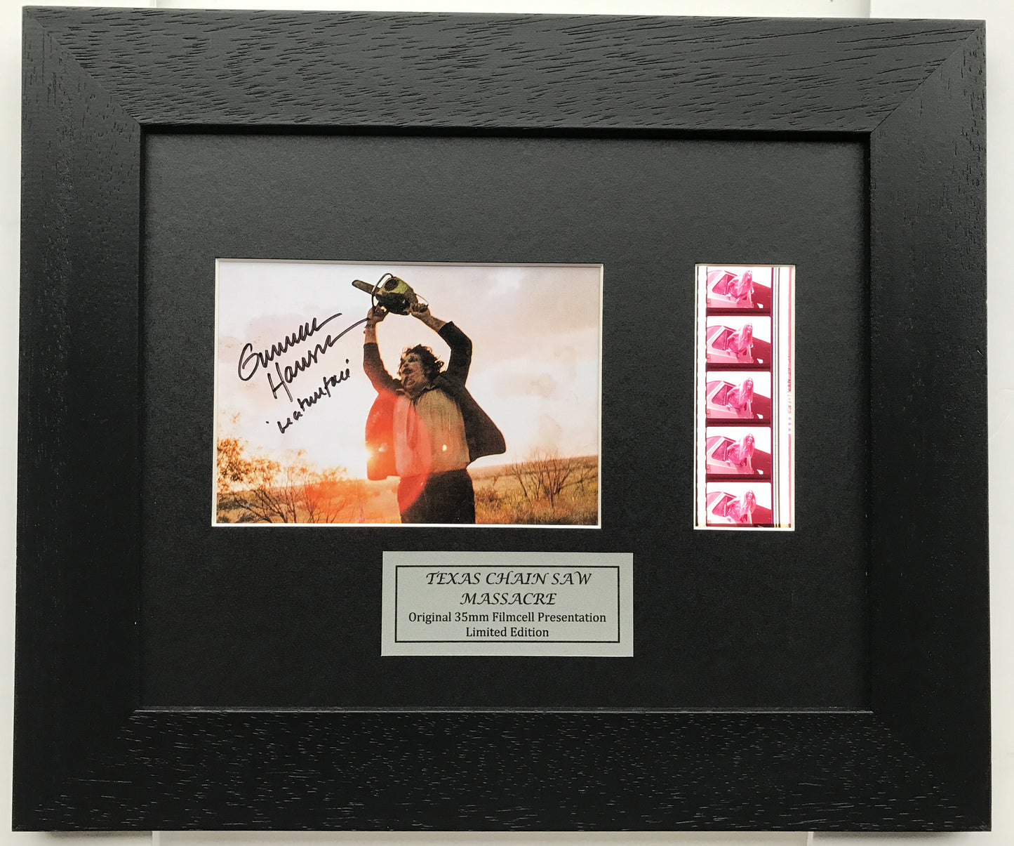 Handmade display inc original film cells for a Texas Chain Saw Massacre fan vSRG