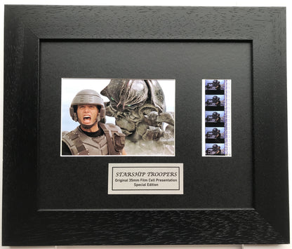 STARSHIP TROOPERS Original 35mm Film Cells set in Quality Wood Frame + COA v2