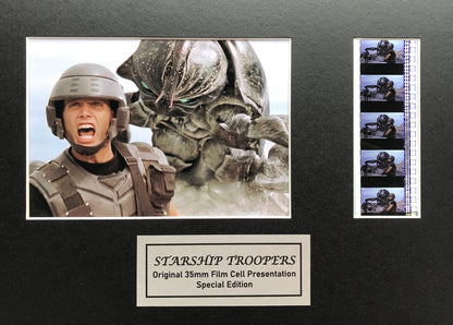 STARSHIP TROOPERS Original 35mm Film Cells set in Quality Wood Frame + COA v2