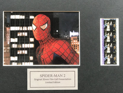 Handmade display featuring original 35mm film cells for a Spider-Man 2 fan v1