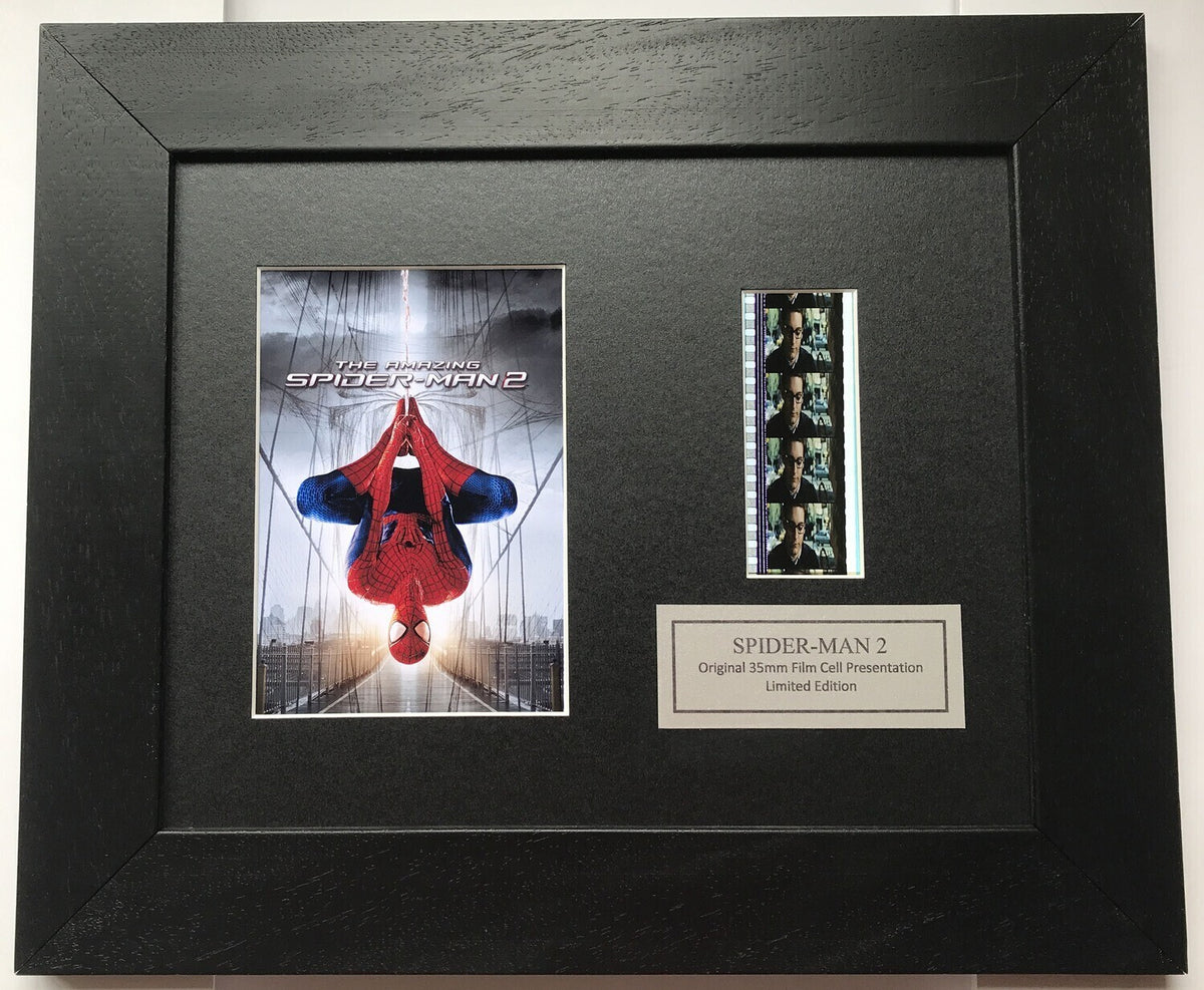 Handmade display featuring original 35mm film cells for a Spider-Man 2 fan v2