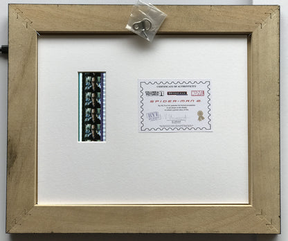 Handmade display featuring original 35mm film cells for a Spider-Man 2 fan vSR